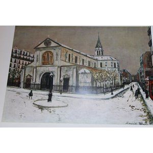Maurice Utrillo Notre Dame De Clignancourt Print Vintage 55082